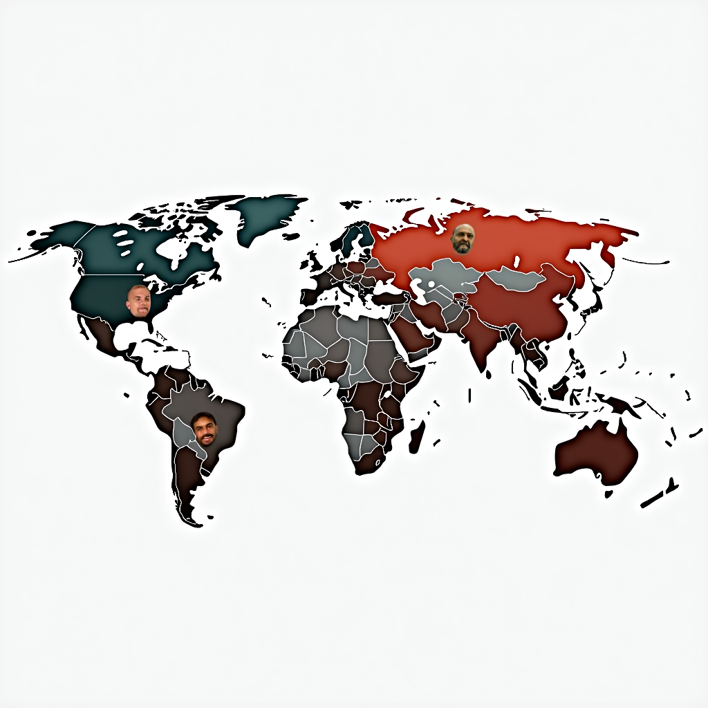 World map showing different character creation preferences across cultures, with representative avatars and statistical data overlaid on different regions